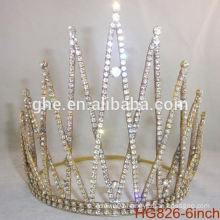 Pearl beauty pageant crown&tiaras rhinestone wedding tiara plastic crown customized crowns